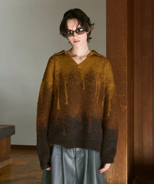 Irregularity Gradation Skipper Knit/イレギュラーグラデーション