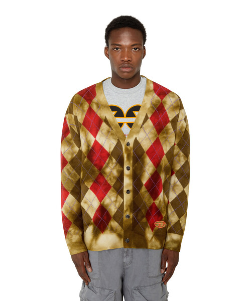 DIESEL（ディーゼル）の「メンズ カーディガン アーガイル タイダイ