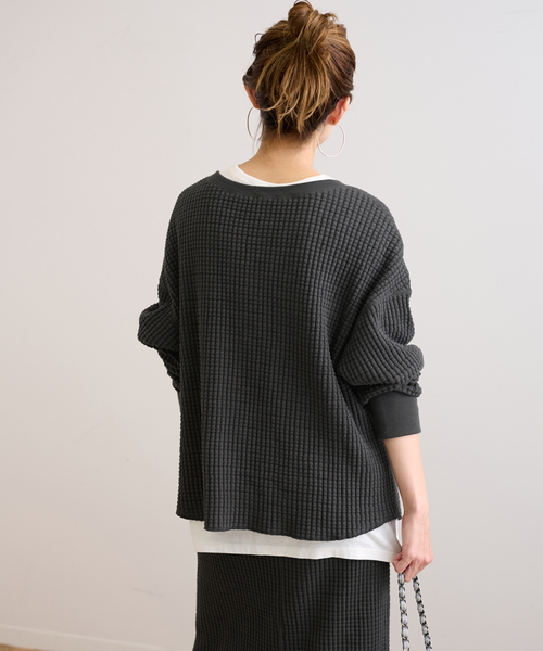 FRAMeWORK（フレームワーク）の「ヘビーワッフル2WAYプルオーバー（T