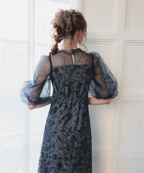 バルーンスリーブオリジナル柄ドレス（ドレス）｜Dorry Doll（ドリー