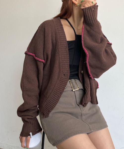 SHAGGIE（シャギー）の「リバーシブルオーバーダメージニット