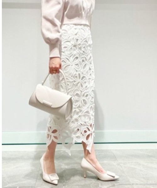 CELFORD（セルフォード）の「リボンレースタイトスカート（スカート