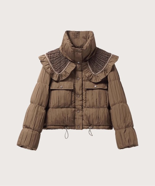 Big Frill Collar Puff Down Coat.ビッグフリルカラーパフダウンコート