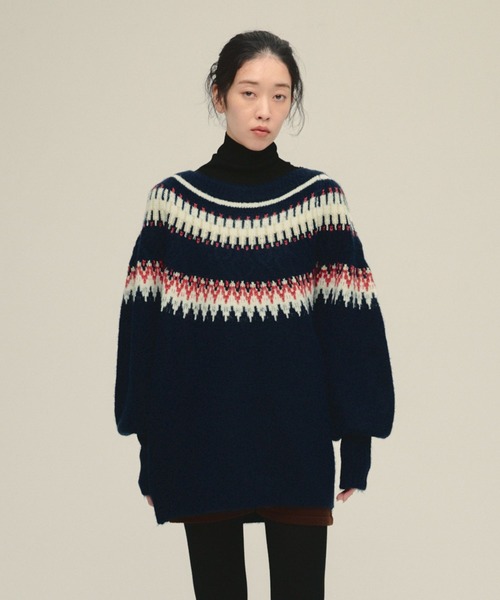 セール】【eL】3G Fair Isle Pullover/588096（ニット/セーター）｜eL