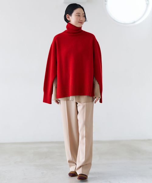 セール】ウールカシミヤニットタートルプルオーバー（ニット/セーター