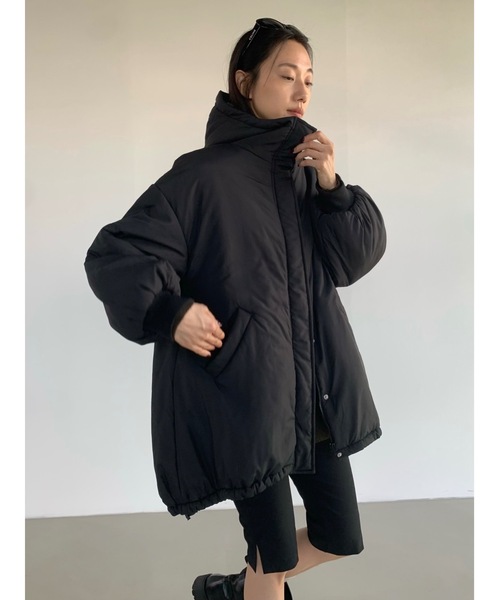 セール】ミドル丈（コート丈）中綿フードダウン（ダウンジャケット