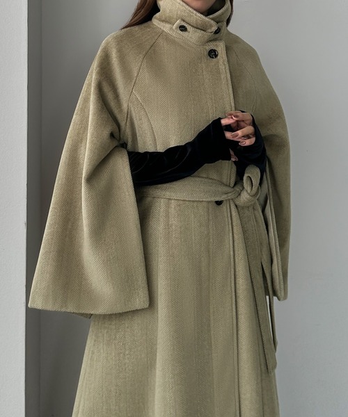 セール】【選べる2素材 ウールライク／ヘリンボーンシャギー】2way