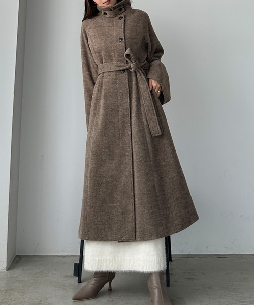 セール】【選べる2素材 ウールライク／ヘリンボーンシャギー】2way