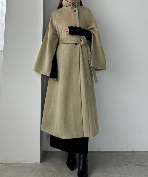 セール】【選べる2素材 ウールライク／ヘリンボーンシャギー】2way