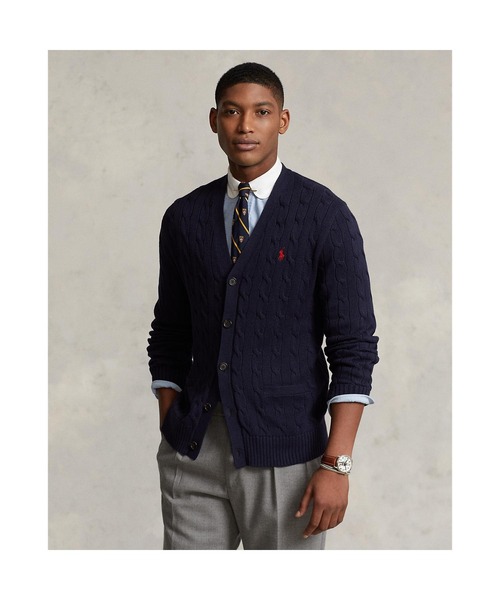 ケーブルニット コットン カーディガン（カーディガン/ボレロ）｜POLO