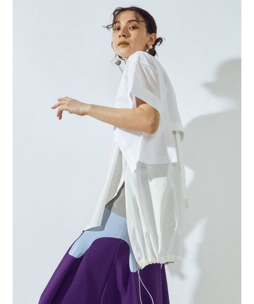 UN3D.（アンスリード）の「レイヤードシャツキャミソール