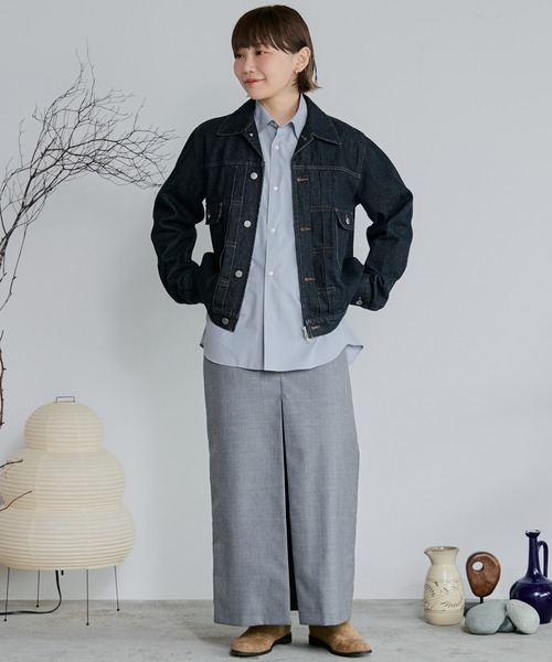 WYM LIDNM（ウィム バイ リドム）の「DENIM CROPPED ZIP TRUCKER JK