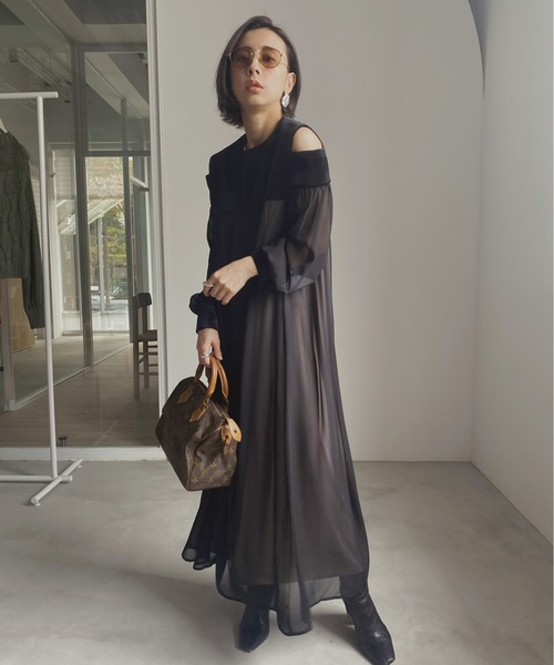 Ameri（アメリ）の「TOP COVER SHEER DRESS（ワンピース）」 - WEAR