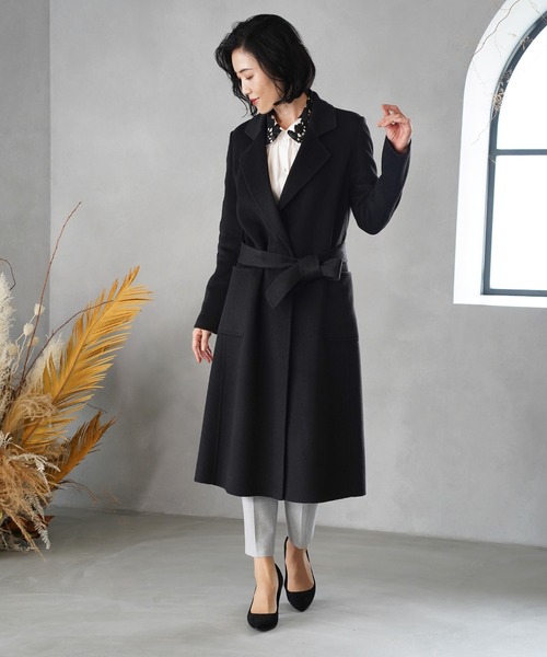 Filomo]カシミヤ100％ダブルフェイスガウンロングコート（その他