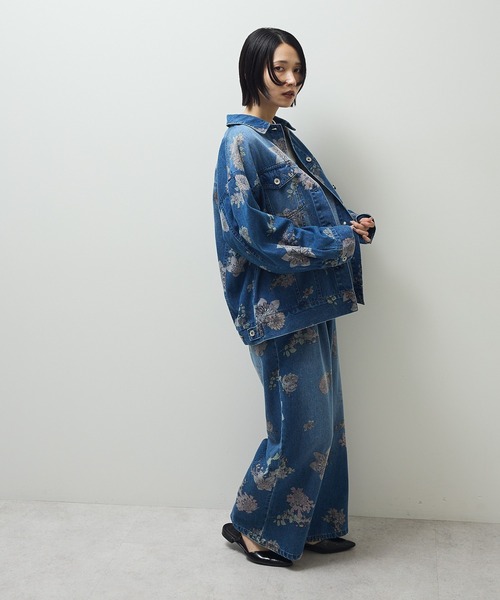 セール】・SUGAR SPOON フラワーptオーバーGジャン（デニムジャケット