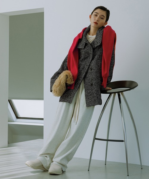 WEB限定】スタンドカラーウールミドルコート（その他アウター）｜ADAM