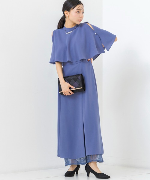 formforma限定】レースパンツ付きレイヤードドレス/結婚式/パーティー