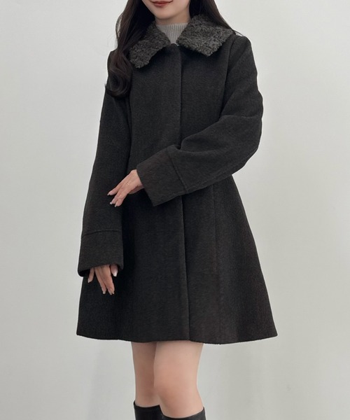 セール】2wayカラーウエストシェイプミドルコート（ステンカラーコート