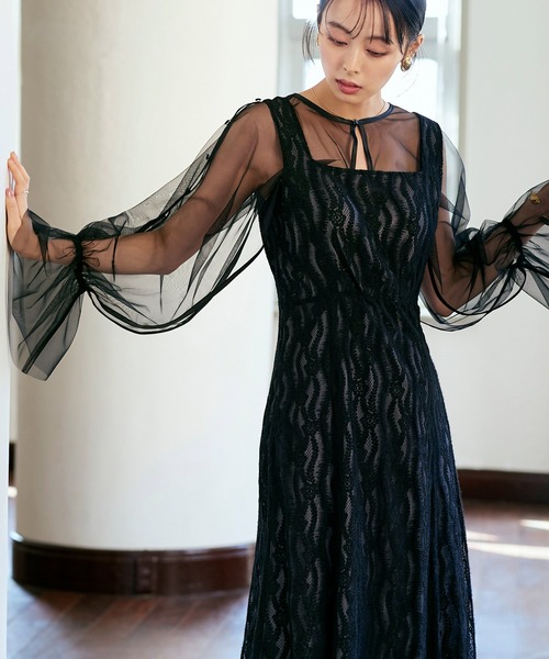 オケージョン対応】マルチwayチュールレイヤーマーメイドレース