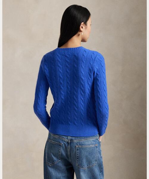 セール】ケーブル ウールカシミヤ クルーネック セーター（ニット