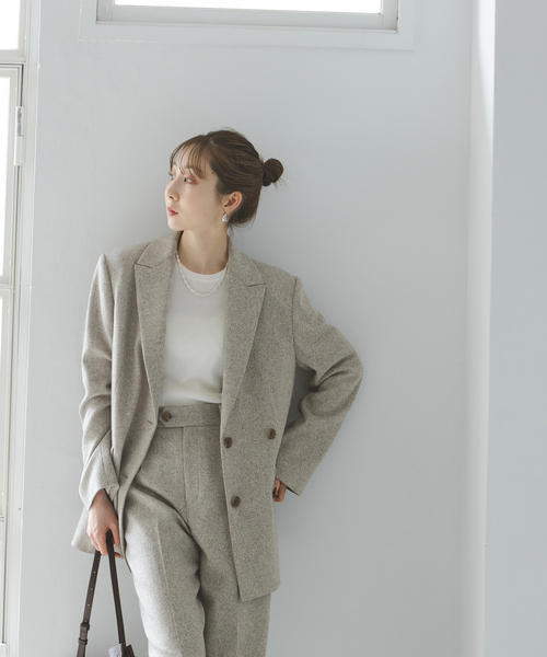 Noble（ノーブル）の「トップツイード2WAYダブルジャケット