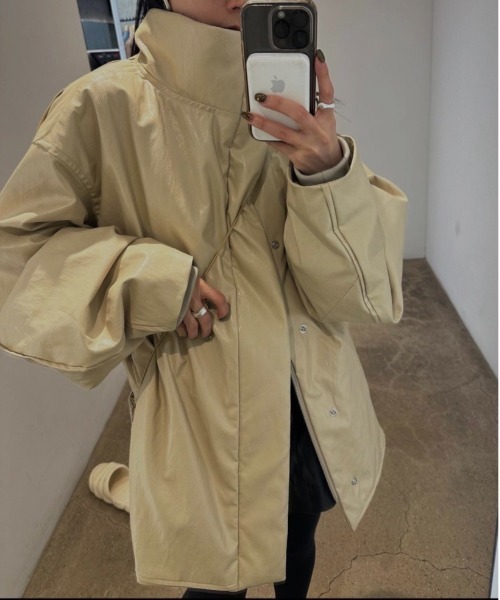 Ameri（アメリ）の「PASTING LIKE SYNTHETIC LEATHER JACKET（その他