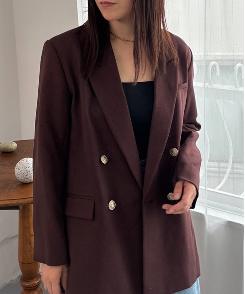 セール】Wライクテーラードスリットジャケット（テーラードジャケット