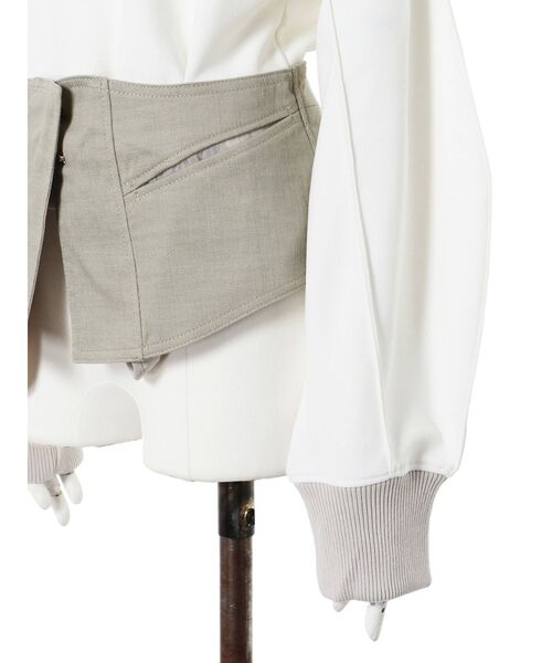 UN3D.（アンスリード）の「CORSET DETAIL TOP / コルセットディテール