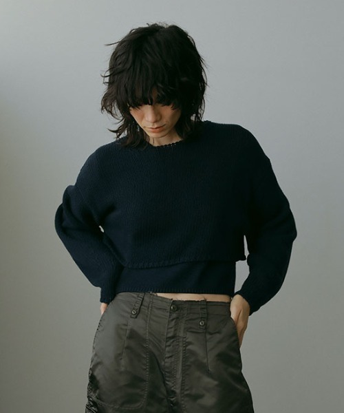 ETRE TOKYO（エトレトウキョウ）の「ツーピースクロップドニット