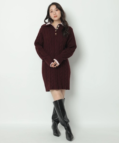 Apuweiser-riche（アプワイザーリッシェ）の「ケーブルシャツ