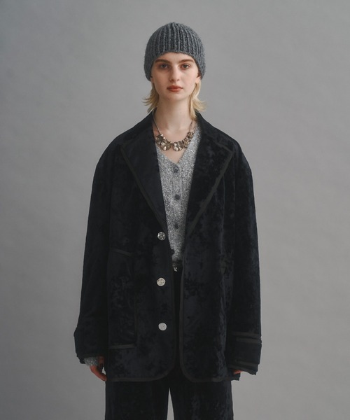 seyto（セイト）の「Crash velour single tailored jacket