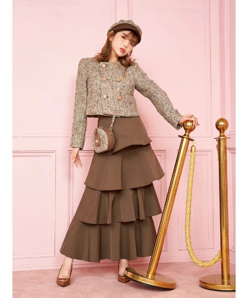 Darich（ダーリッチ）の「ノーカラーツイードジャケット（ノーカラー