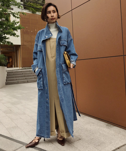 Ameri（アメリ）の「DENIM WORK LONG COAT（デニムジャケット）」 - WEAR