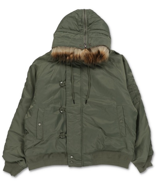 セール】【短丈】中綿N-2Bフライトジャケット/2WAY/フェイクファー