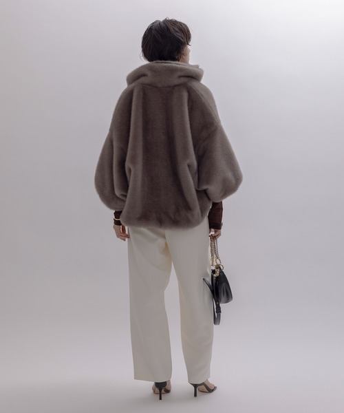 ミンクファー スタンドネックショートコート Eimee Law│Eimee Law