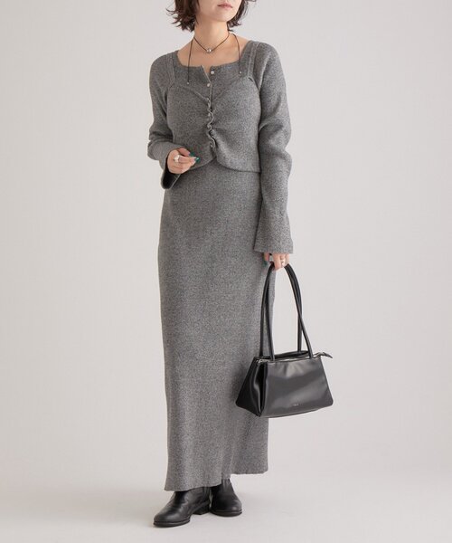 ニットビスチェ付き ワンピース（ワンピース）｜mystic（ミスティック