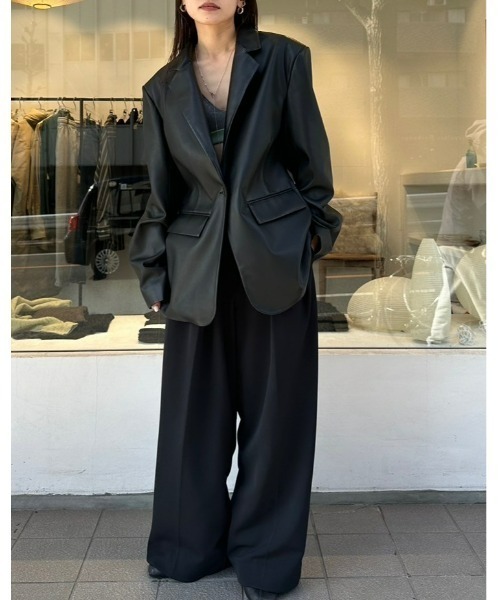 TODAYFUL（トゥデイフル）の「エコレザーテイラージャケット