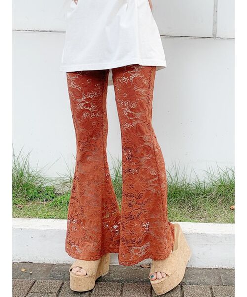 GYDA（ジェイダ）の「レースフレアパンツ（その他パンツ）」 - WEAR
