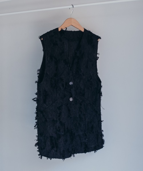 sahara（サハラ）の「Cut Jacquard Vest/カットジャガードベスト