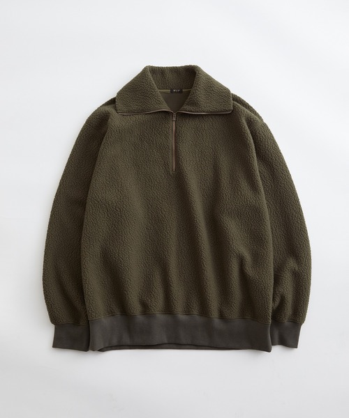 セール】【WILD LIFE TAILOR】リサイクル ボアフリース ハーフZIP プル