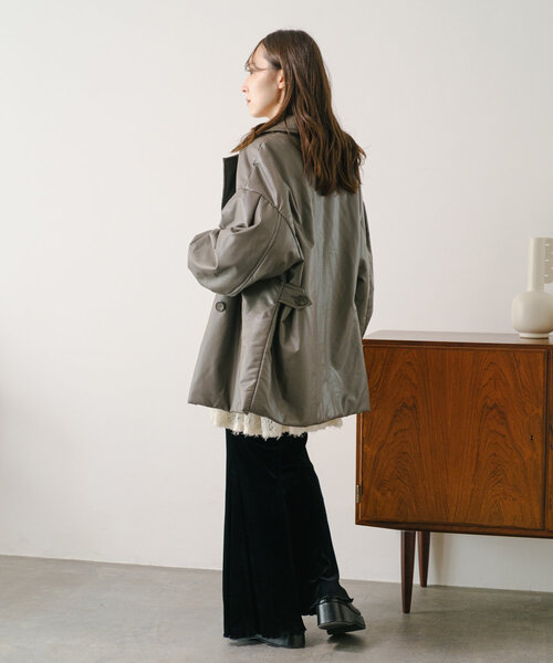 Kastane（カスタネ）の「*中綿レザージャケット（その他アウター