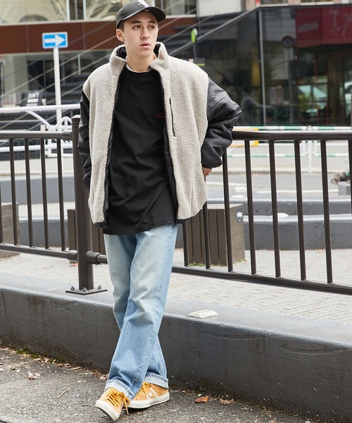 コットン天竺 オーバーサイズ イラストロゴプリント L/Sカットソー