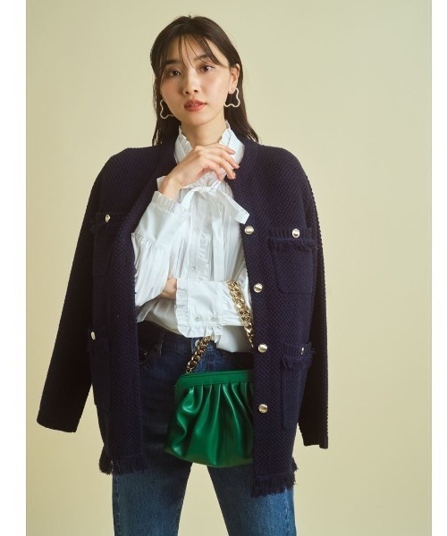 JUSGLITTY（ジャスグリッティー）の「ツイードニットジャケット