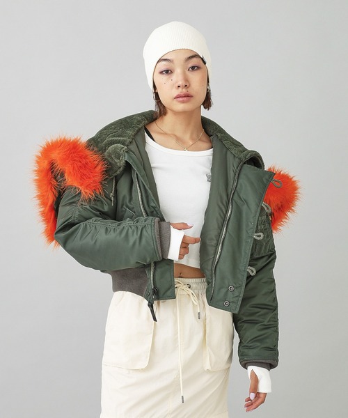 Y2K マウジーファーn2b裏ボアジャケット 平成ギャルフェアリーグランジ