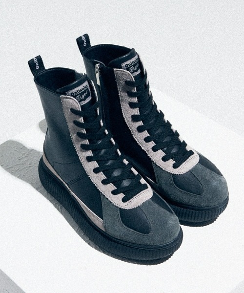 オニツカタイガー デレシティ ブーツ 22.5 黒 シューズ 厚底 靴 防寒