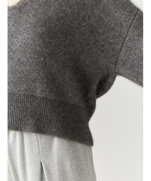 FRAY I.D（フレイアイディー）の「ショートニットフーディー（ニット