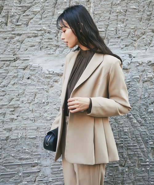 プリーツ裾ペプラムジャケット（テーラードジャケット）｜SMILE ORCHID