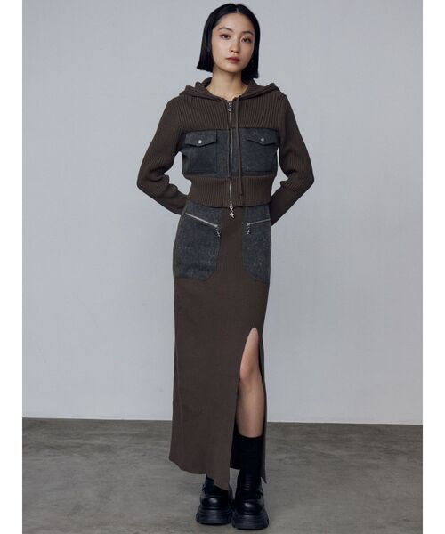 EMODA（エモダ）の「ドッキングポケットリブワンピース（ワンピース