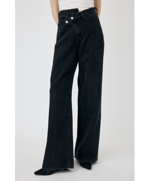 CROSS WAIST WIDE STRAIGHT/クロスウエストワイドストレートデニム