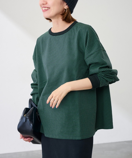 ≪追加≫ミジンボーダーロンT（Tシャツ/カットソー）｜FRAMeWORK